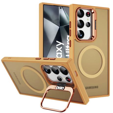 Funktionale und schützende MagSafe Hülle für Samsung Galaxy S24 Ultra in Orange