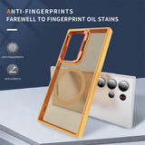 Funktionale und schützende MagSafe Hülle für Samsung Galaxy S24 Ultra in Orange