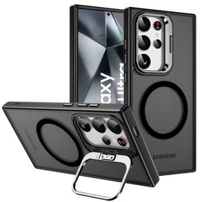 Funktionale und schützende MagSafe Hülle für Samsung Galaxy S24 Ultra in Schwarz
