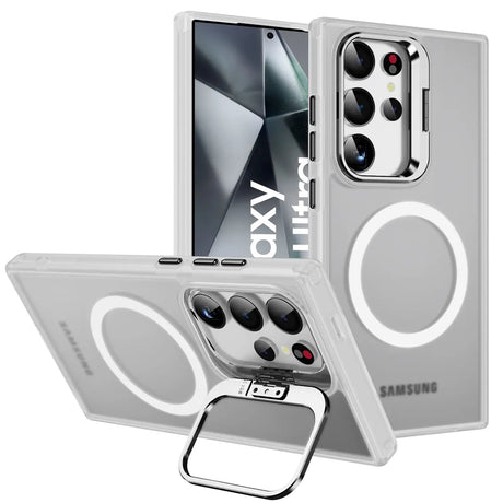 Funktionale und schützende MagSafe Hülle für Samsung Galaxy S24 Ultra in Transparent