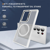 Funktionale und schützende MagSafe Hülle für Samsung Galaxy S24 Ultra in Transparent