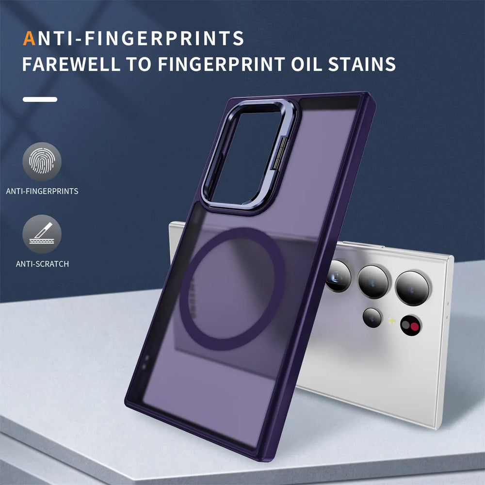 Funktionale und schützende MagSafe Hülle für Samsung Galaxy S24 Ultra in Violett