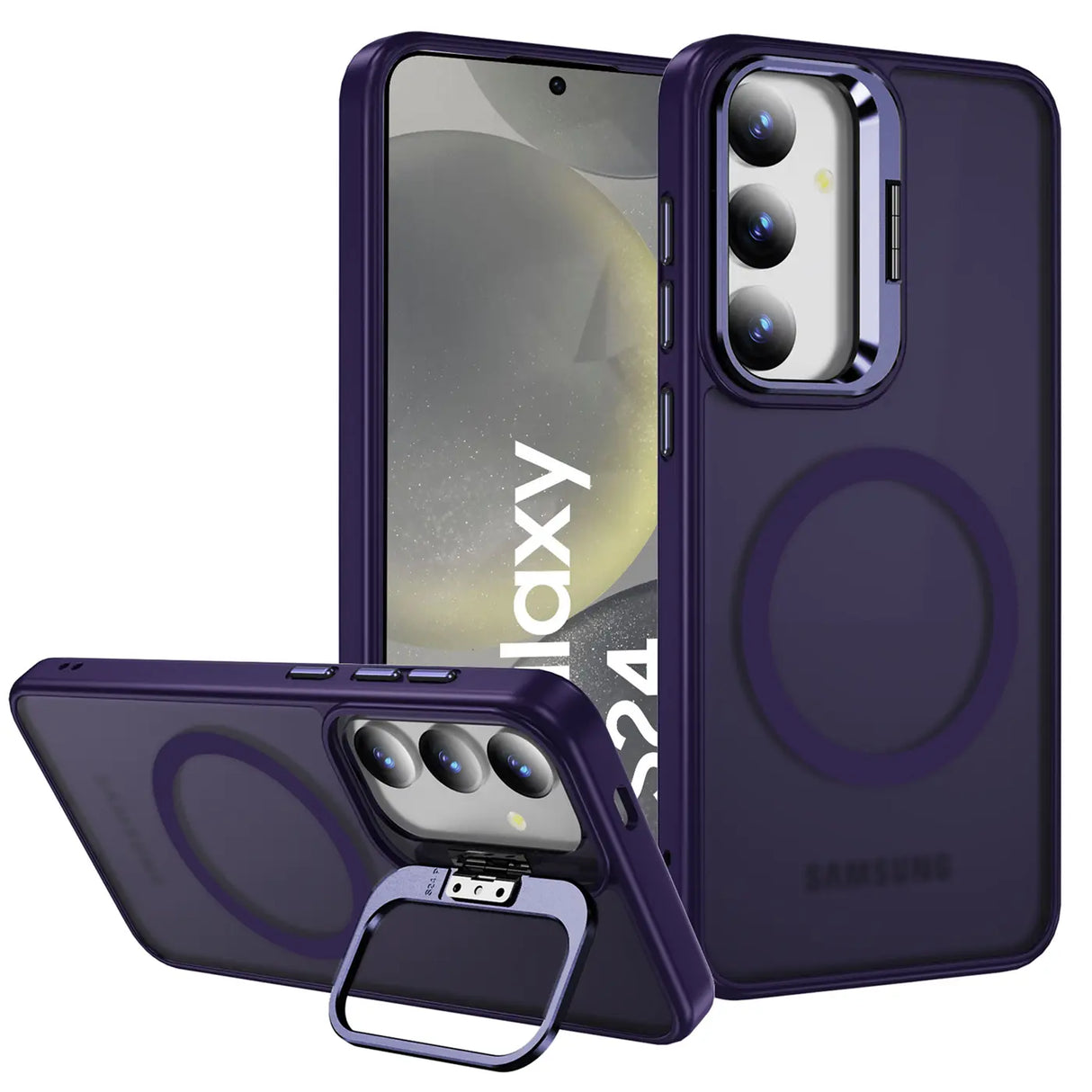 Funktionale und schützende MagSafe Hülle für Samsung Galaxy S24 in Violett