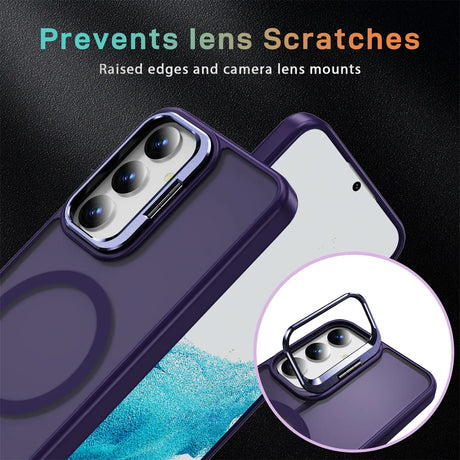 Funktionale und schützende MagSafe Hülle für Samsung Galaxy S24 in Violett