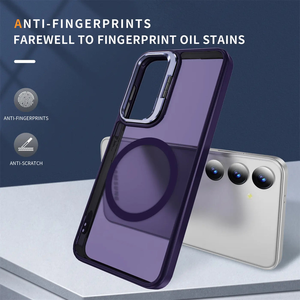 Funktionale und schützende MagSafe Hülle für Samsung Galaxy S24 in Violett