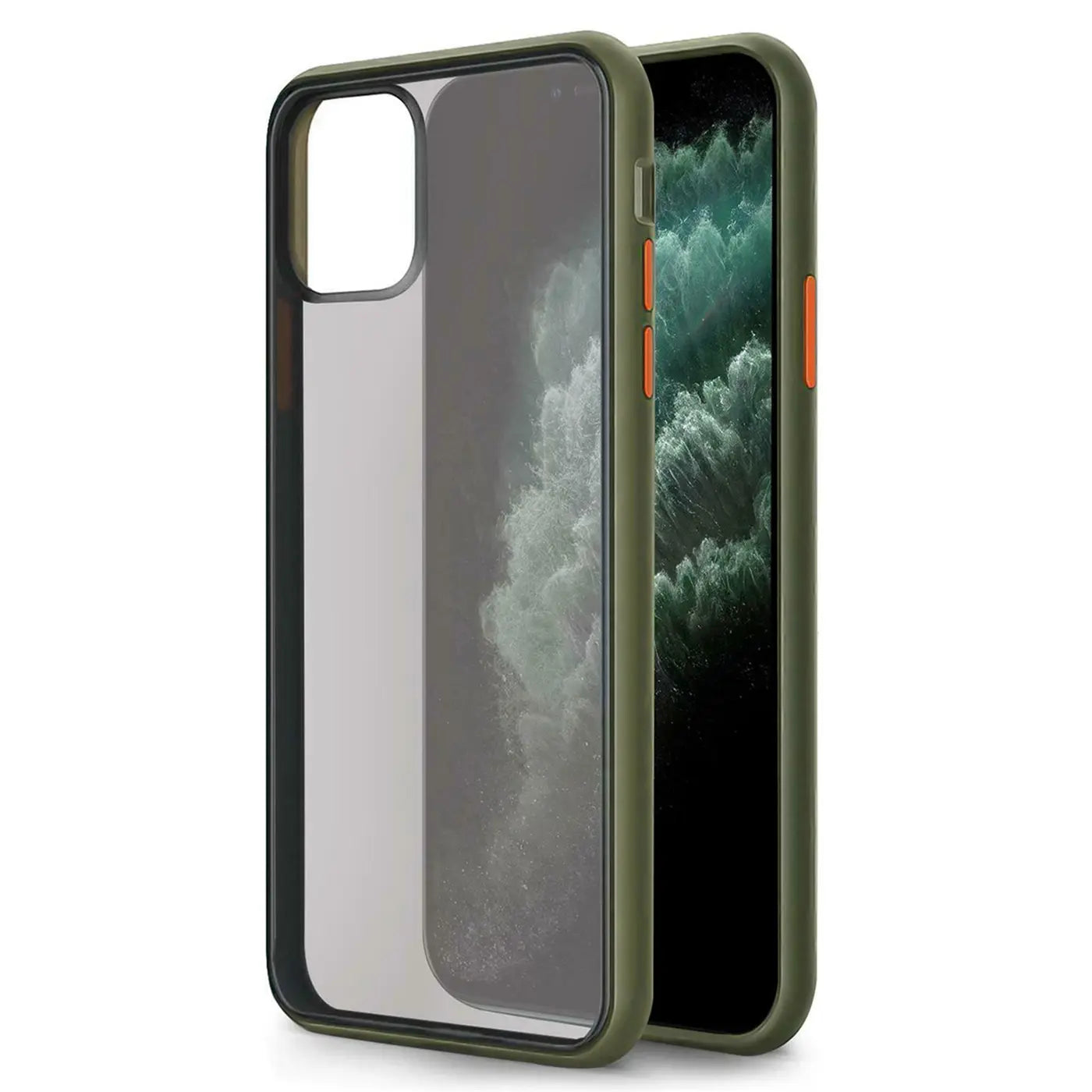 Dux Ducis Aimo Hülle für iPhone 11 Pro Max, grün, transparent, von vorne