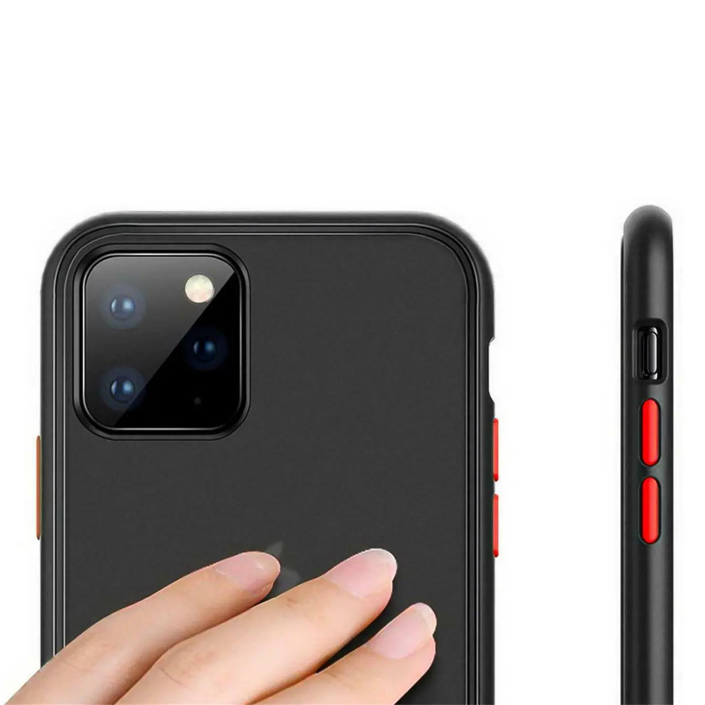 Schwarze Hülle, TPU, Rückansicht & Seitenprofil, iPhone 11 Pro Max
