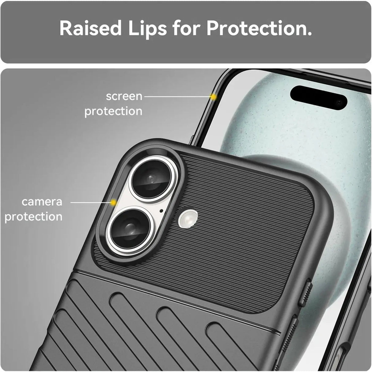 Stoßfeste und stylische robuste Handyhülle für iPhone 16 Plus
