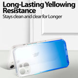 Schlanke und stoßfeste Gradient Handyhülle für iPhone 12 in Blau