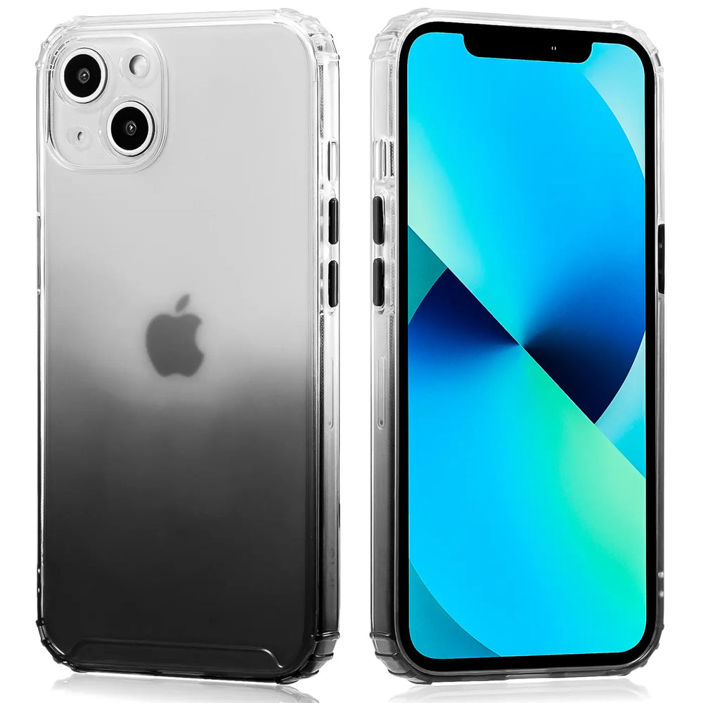 Schlanke und stoßfeste Gradient Handyhülle für iPhone 12 in Schwarz