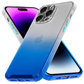 Schlanke und stoßfeste Gradient Handyhülle für iPhone 14 Pro Max in Blau