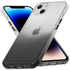 Schlanke und stoßfeste Gradient Handyhülle für iPhone 14 in Schwarz
