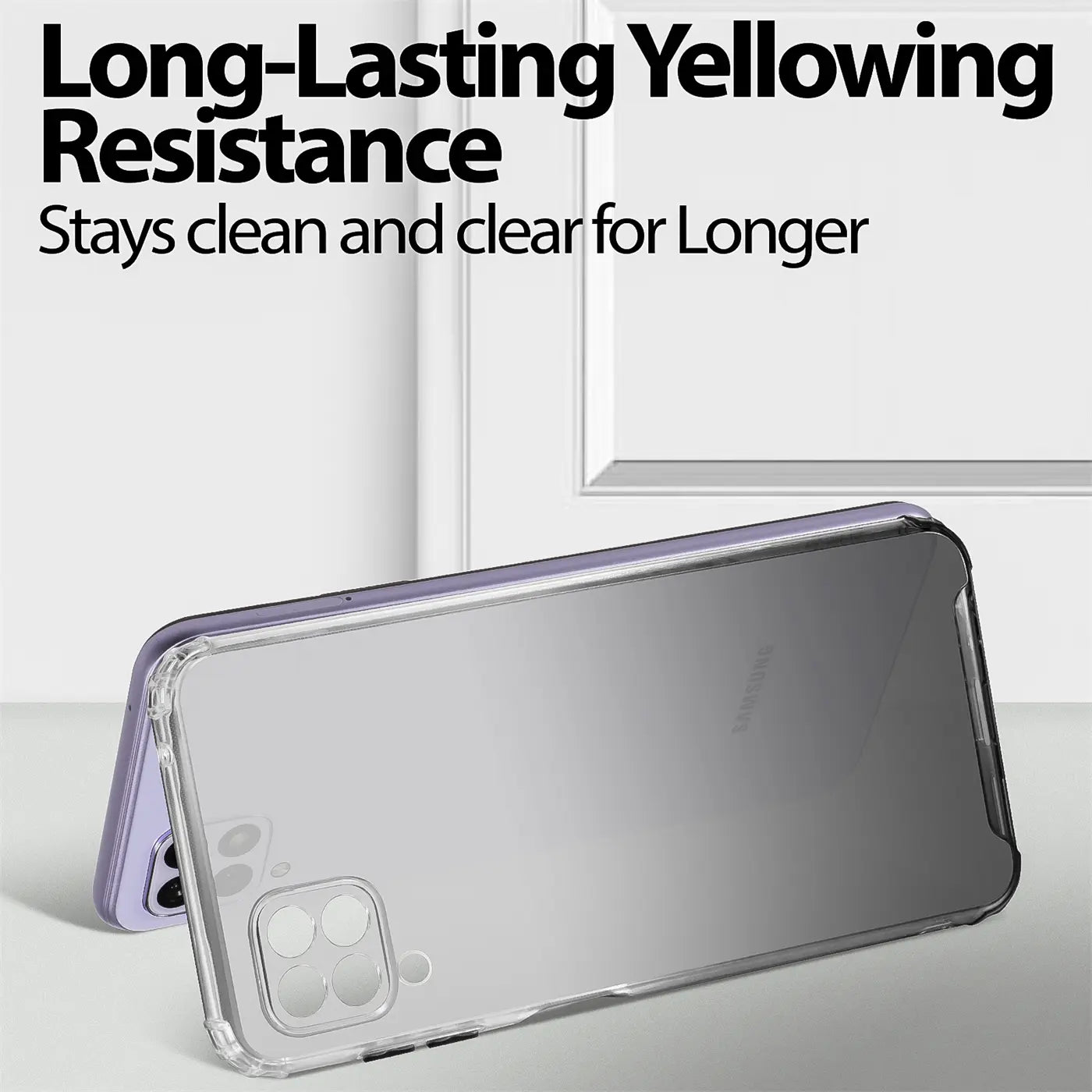 Lila/transparent, Kunststoff, von oben, Samsung Galaxy A22 4G/M32/M22 Hülle