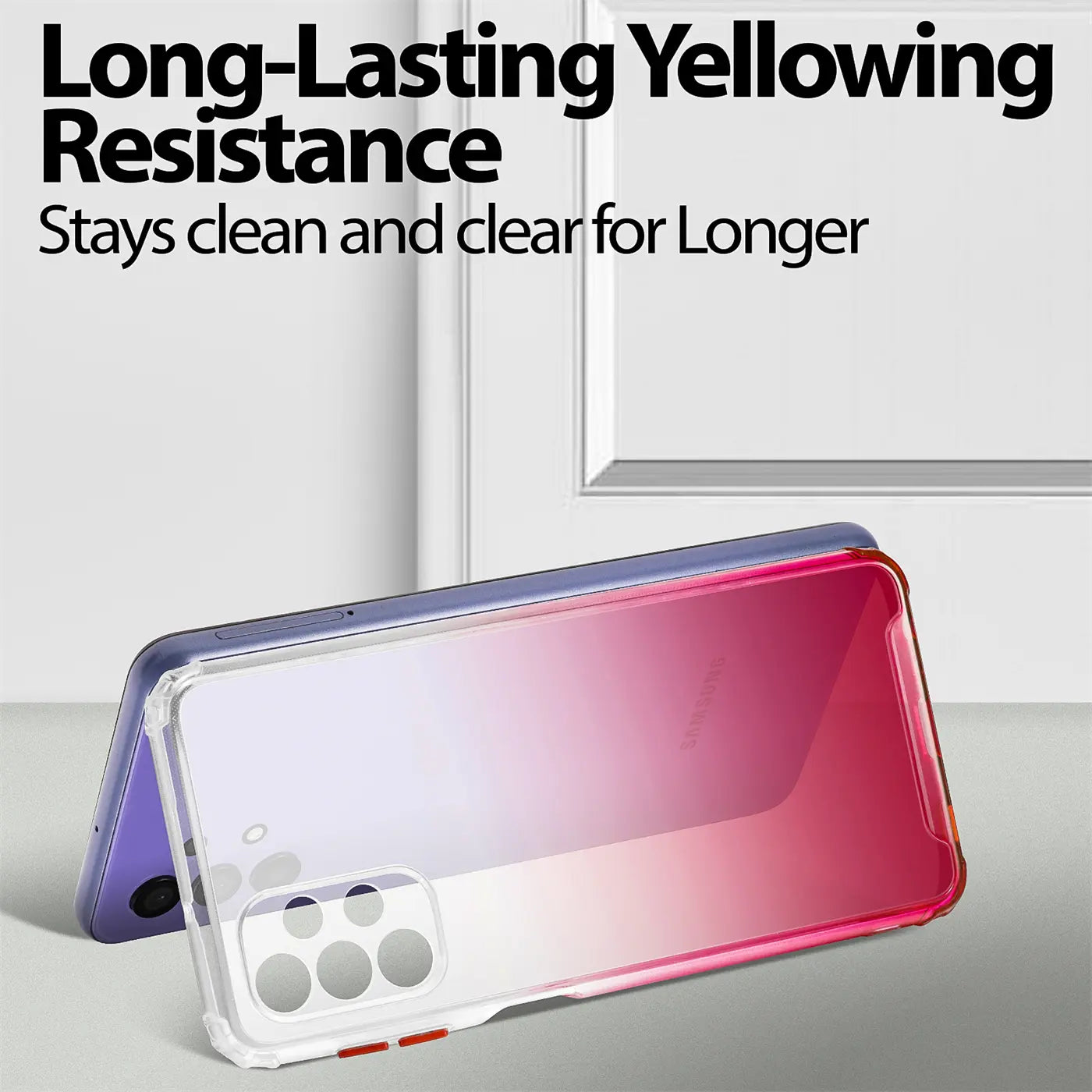 Samsung Galaxy A32 5G Hülle, transparent, Farbverlauf, Rückseite