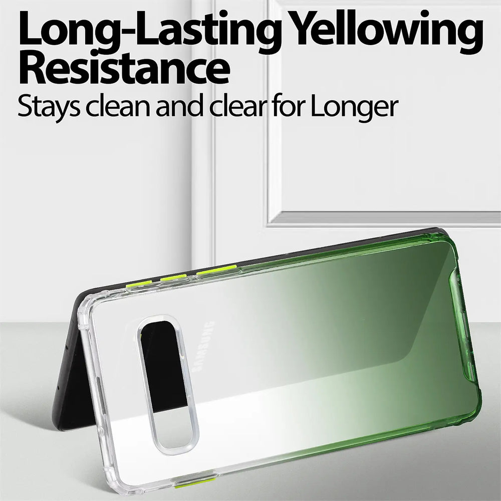 Schlanke und stoßfeste Gradient Handyhülle für Samsung Galaxy S10 in Grün