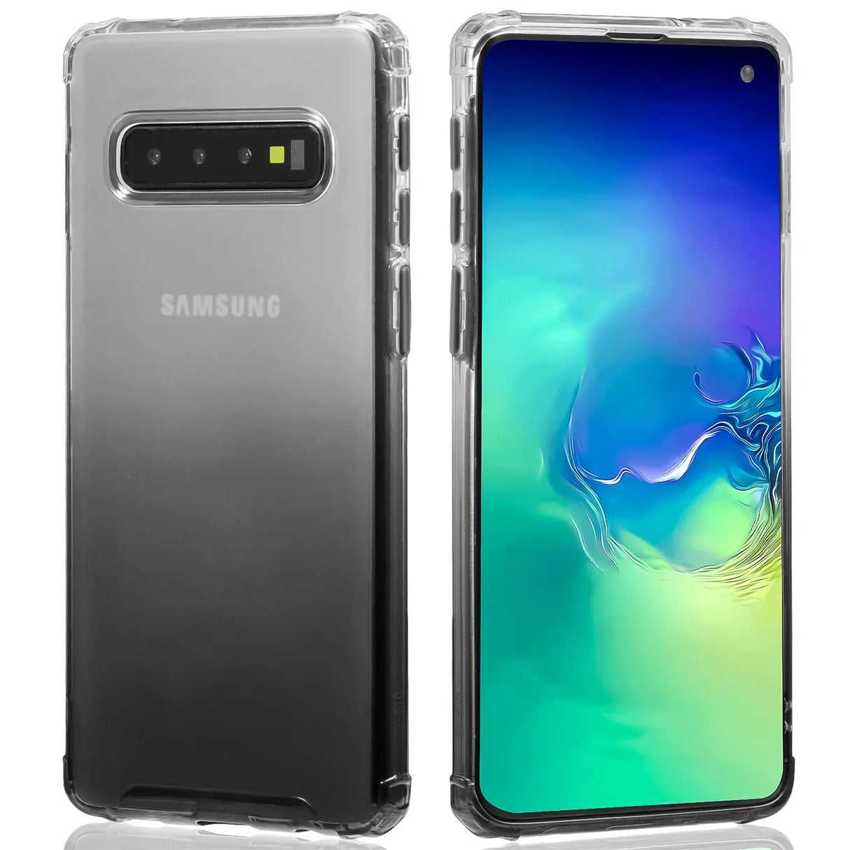 Schlanke und stoßfeste Gradient Handyhülle für Samsung Galaxy S10 in Schwarz