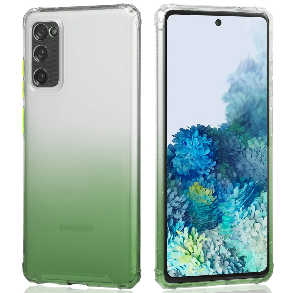 Schlanke und stoßfeste Gradient Handyhülle für Samsung Galaxy S20 FE in Grün