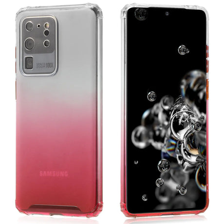 Schlanke und stoßfeste Gradient Handyhülle für Samsung Galaxy S20 Ultra in Rot
