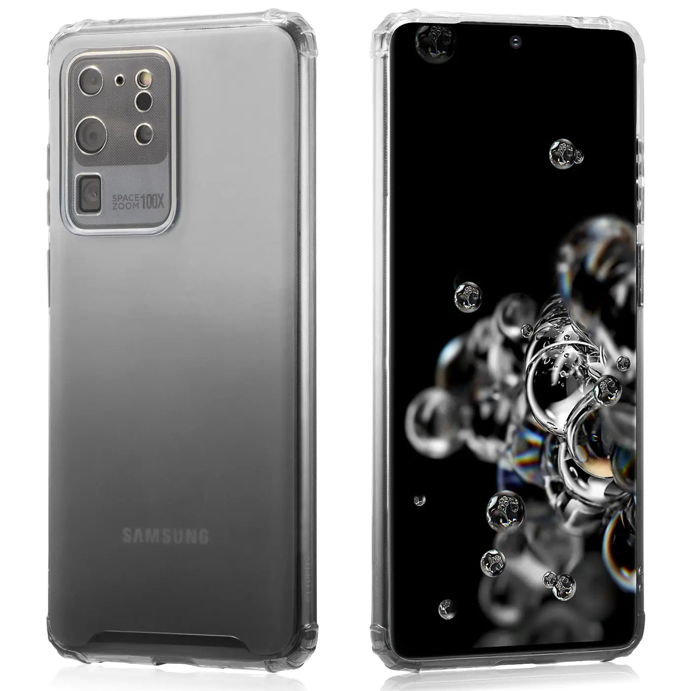 Samsung Galaxy S20 Ultra Hülle, transparent, Rückseite und Vorderseite, Kunststoff