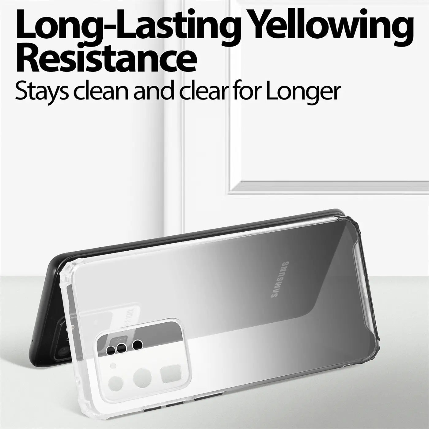 Transparente Hülle mit Farbverlauf für Samsung Galaxy S20 Ultra, von hinten, aus Kunststoff.