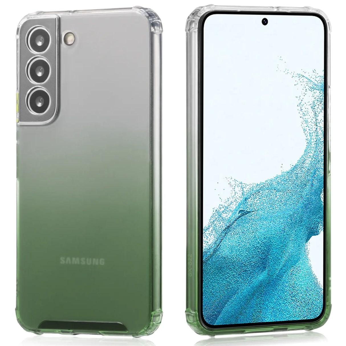 Schlanke und stoßfeste Gradient Handyhülle für Samsung Galaxy S21 Plus in Grün
