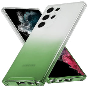 Schlanke und stoßfeste Gradient Handyhülle für Samsung Galaxy S21 Ultra in Grün