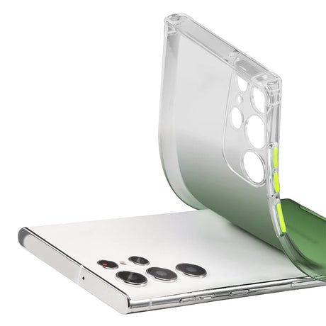 Schlanke und stoßfeste Gradient Handyhülle für Samsung Galaxy S21 Ultra in Grün