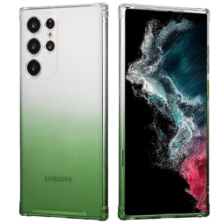 Schlanke und stoßfeste Gradient Handyhülle für Samsung Galaxy S21 Ultra in Grün