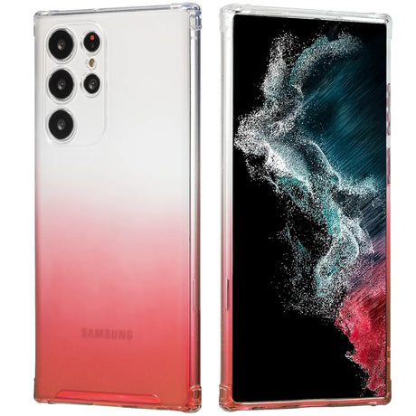 Schlanke und stoßfeste Gradient Handyhülle für Samsung Galaxy S21 Ultra in Rot