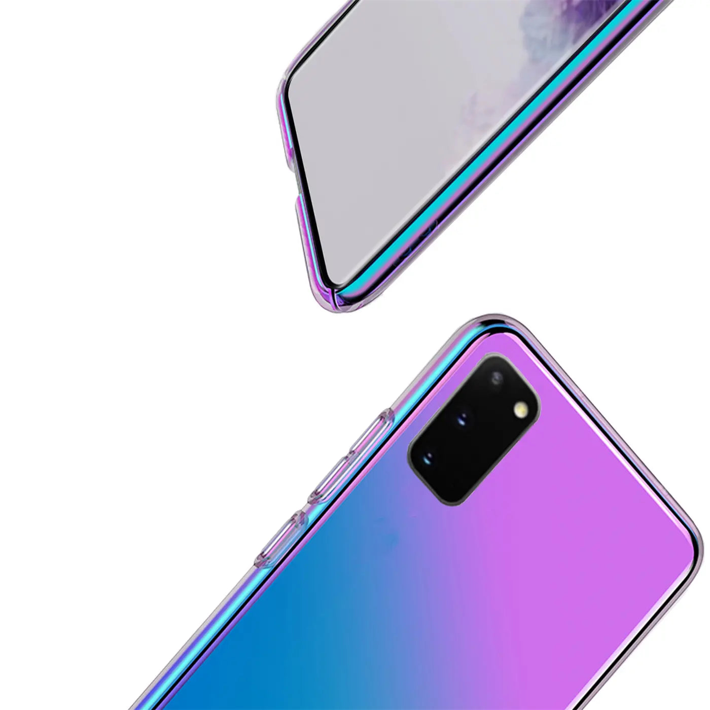 Samsung Galaxy S20 Ultra Hülle, Farbverlauf, transparent, von oben und schräg