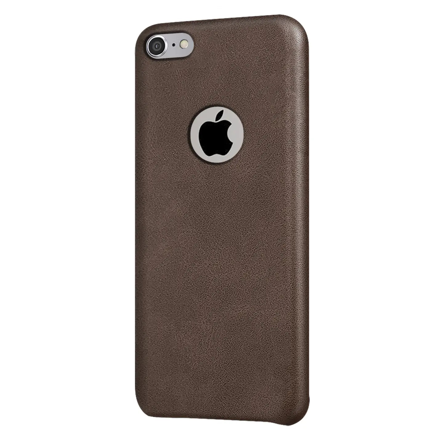 Braune PU-Hartschalen-Hülle für iPhone 6/6S, Rückansicht