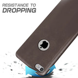 Hartschalen-Handyhülle mit Kunstleder-Außenseite in Schwarz, Braun oder Rot.