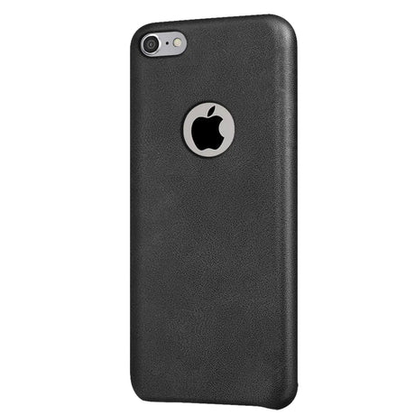 Hartschalen-Handyhülle mit Kunstleder-Außenseite in Schwarz, Braun oder Rot.