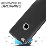 Hartschalen-Handyhülle mit Kunstleder-Außenseite in Schwarz, Braun oder Rot.