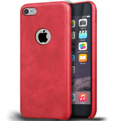 Hartschalen-Handyhülle mit Kunstleder-Außenseite in Schwarz, Braun oder Rot.