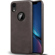 Hartschalen-Handyhülle mit Kunstleder-Außenseite in Schwarz, Braun oder Rot.