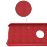 Hartschalen-Handyhülle mit Kunstleder-Außenseite in Schwarz, Braun oder Rot.