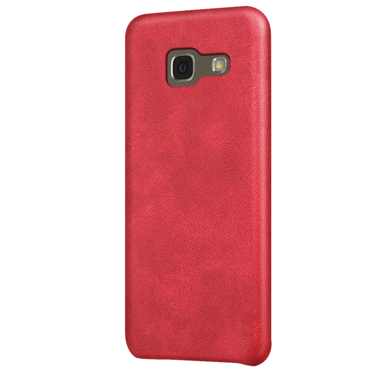 Rote PU-Hartschalen-Schutzhülle für Samsung Galaxy A3 2017, Rückansicht