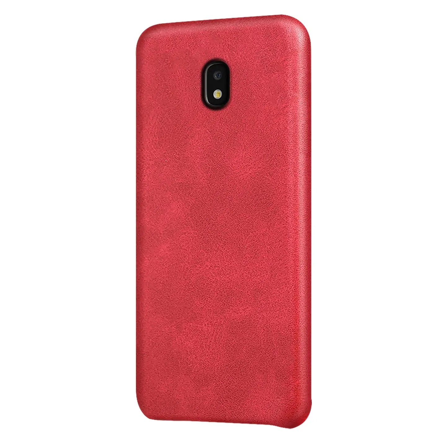 Rote PU-Hartschale für Samsung Galaxy J7 2017, Rückansicht, leicht schräg