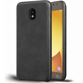 Hartschalen-Handyhülle mit Kunstleder-Außenseite in Schwarz, Braun oder Rot.