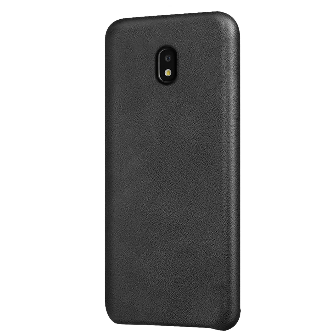Schwarze PU-Hartschale Schutzhülle für Samsung Galaxy J7 2017, Rückansicht