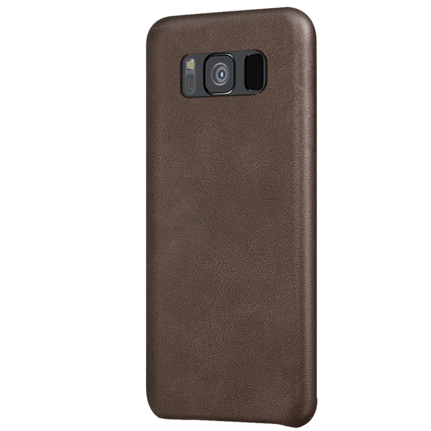 Braune PU-Hartschale Schutzhülle für Samsung Galaxy S10 Plus, Rückansicht