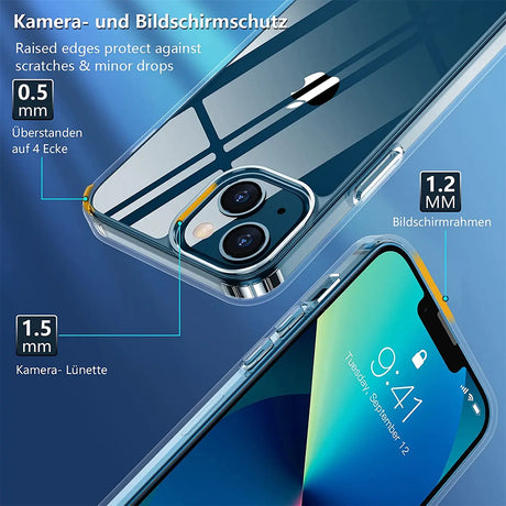 Durchsichtige Handyhülle für iPhone 13 Mini mit Anti-Vergilbung
