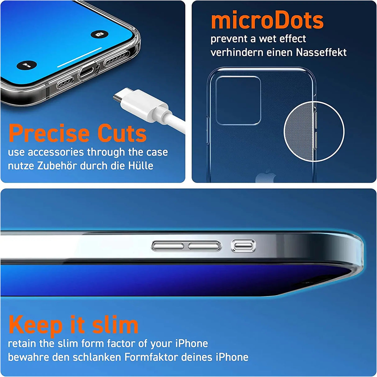 Durchsichtige Handyhülle für iPhone 13 Mini mit Anti-Vergilbung