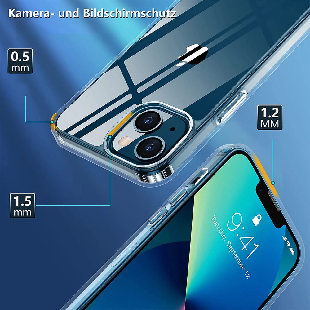 Durchsichtige Handyhülle für iPhone 14 mit Anti-Vergilbung