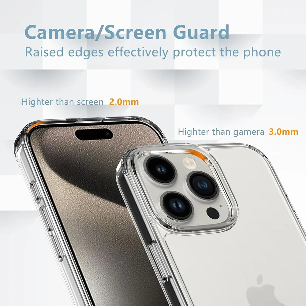 Durchsichtige Handyhülle für iPhone 16 Pro mit Anti-Vergilbung