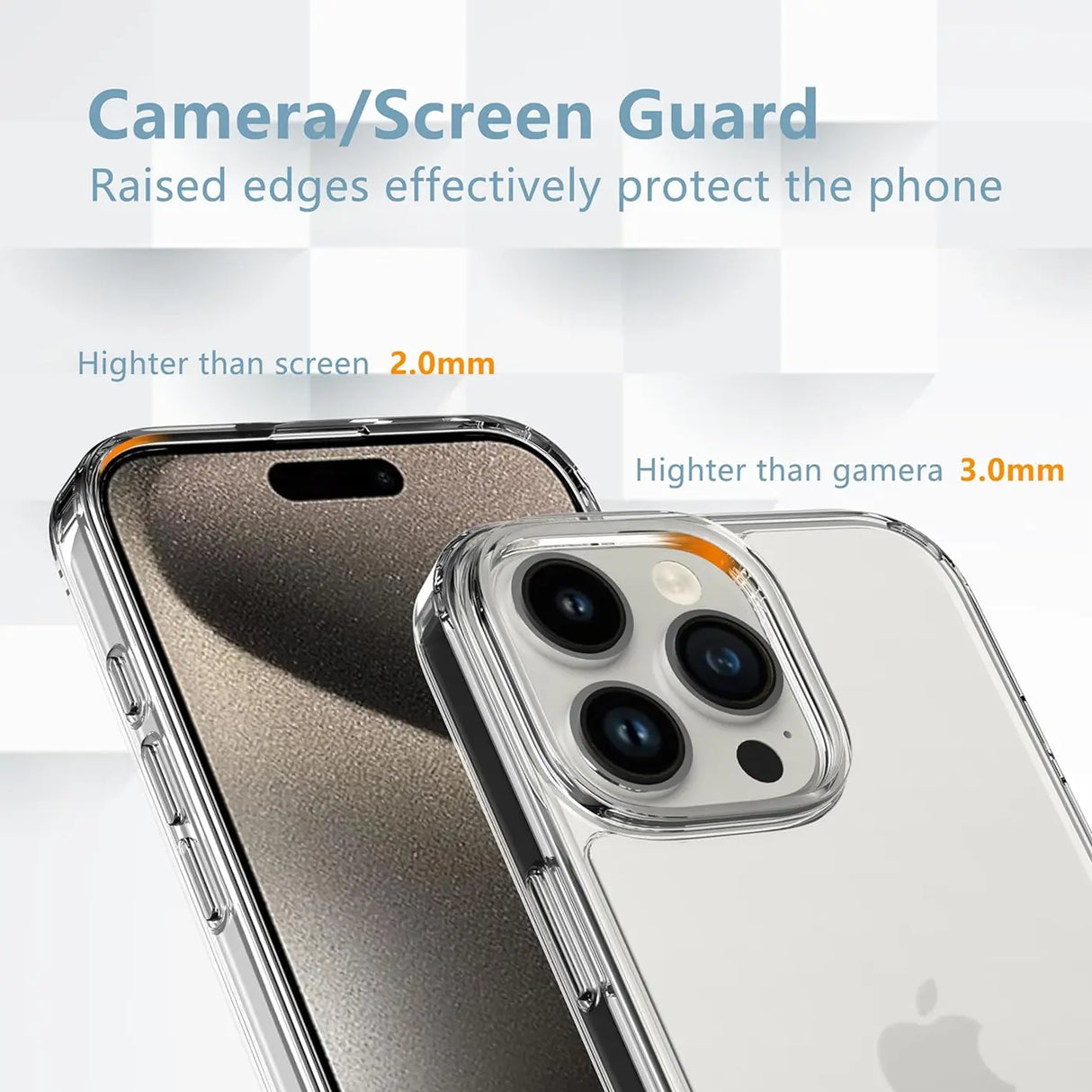 Durchsichtige Handyhülle für iPhone 16 Pro mit Anti-Vergilbung