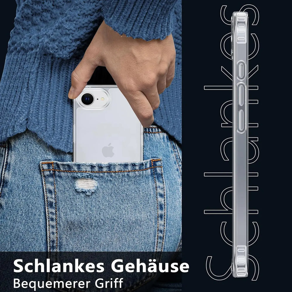 Durchsichtige Handyhülle für Apple iPhone 16e mit Anti-Vergilbung