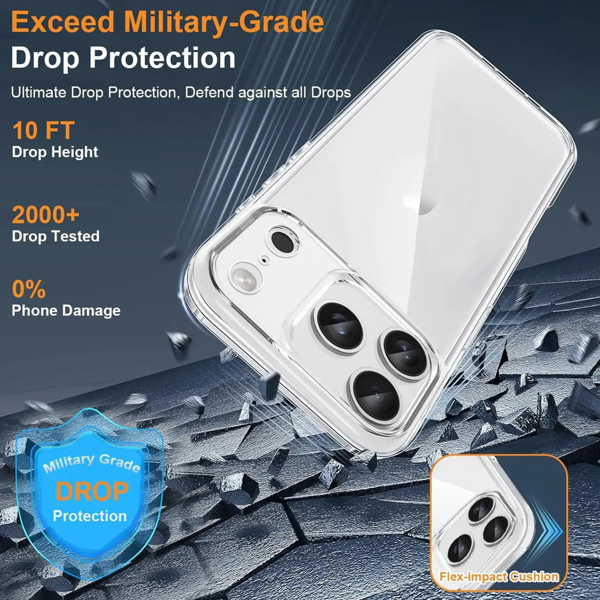 Durchsichtige Handyhülle für iPhone 17 Pro Max mit Anti-Vergilbung