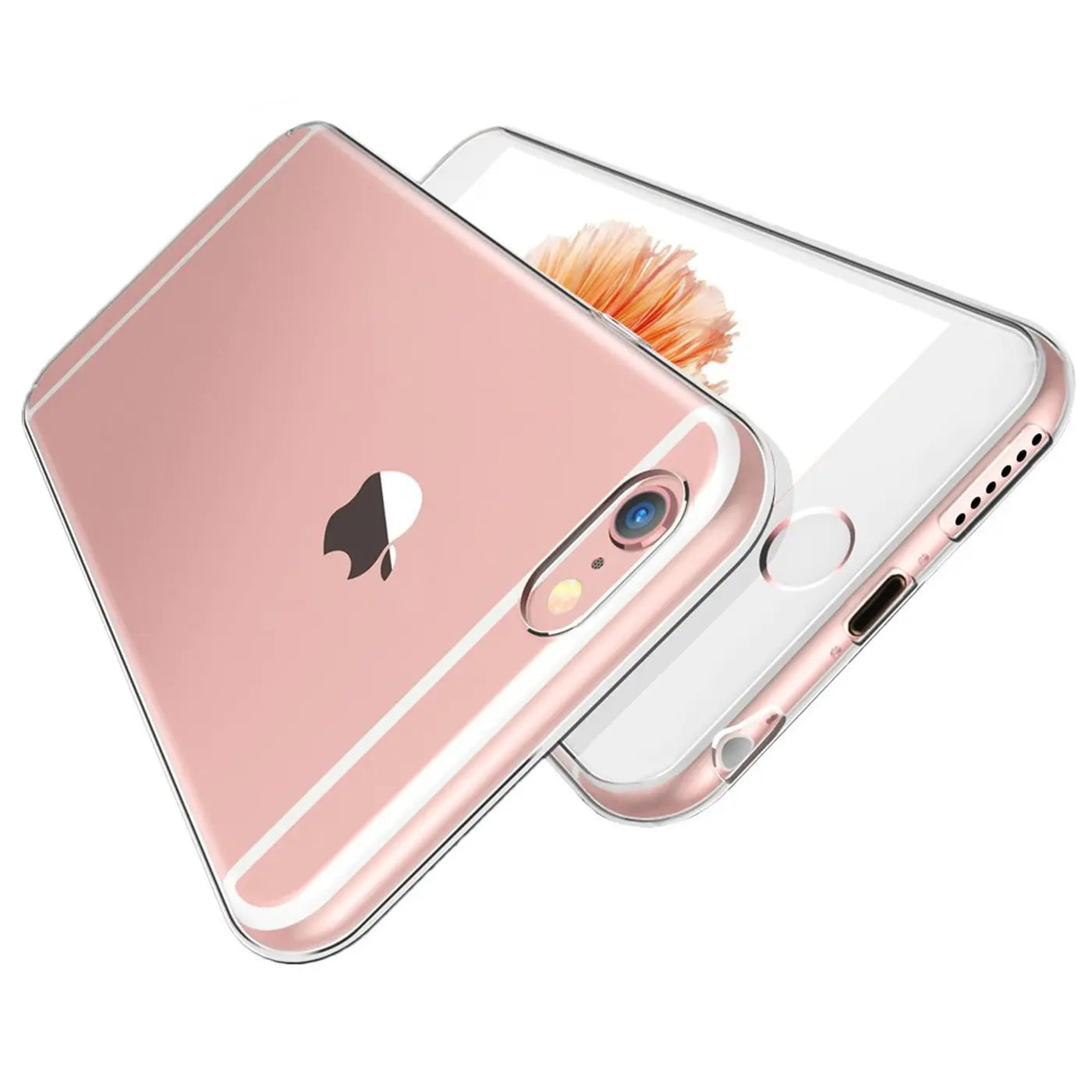 Klar, durchsichtiges iPhone 6s Plus/6 Plus Hülle aus Kunststoff, von schräg oben.